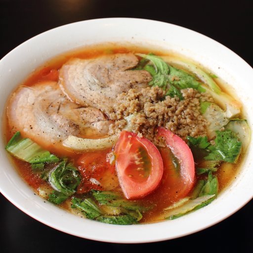トマト風味の白河ラーメン エビデリ 隠れ押し麺 白河手打ち中華そば つむら家 ラーメン 矢吹町 ふくラボ