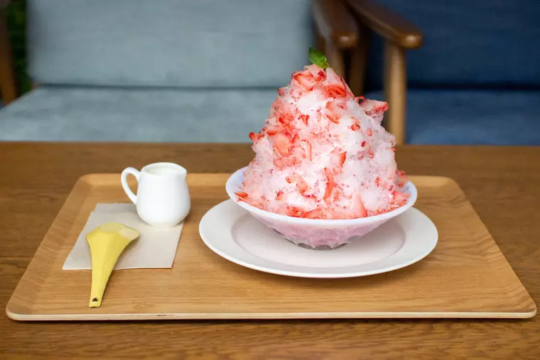 ▲「はつ雪氷　いちご」…680円(税込)
※イートインのみ
