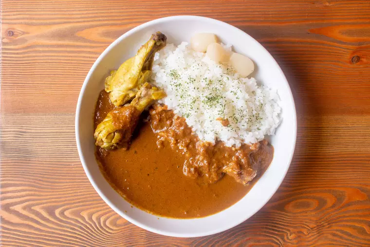 ▲「会津芦ノ牧温泉カレー」サラダバー付き…900円(税込)