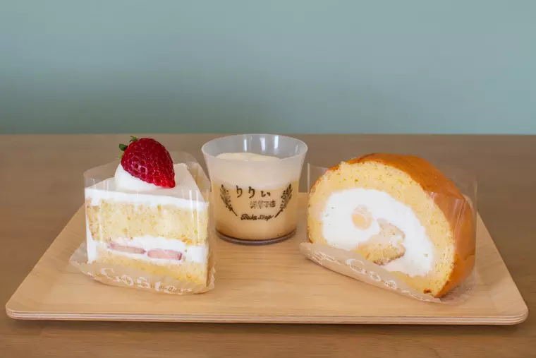 ▲左から「いちごショート」「りりぃぷりん」「りりぃロール」