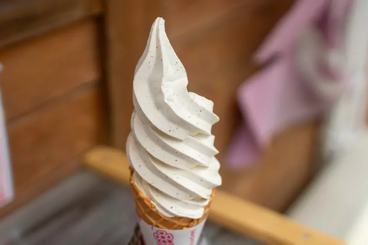 ▲「ソフトクリーム えごま」…350円(税込)
