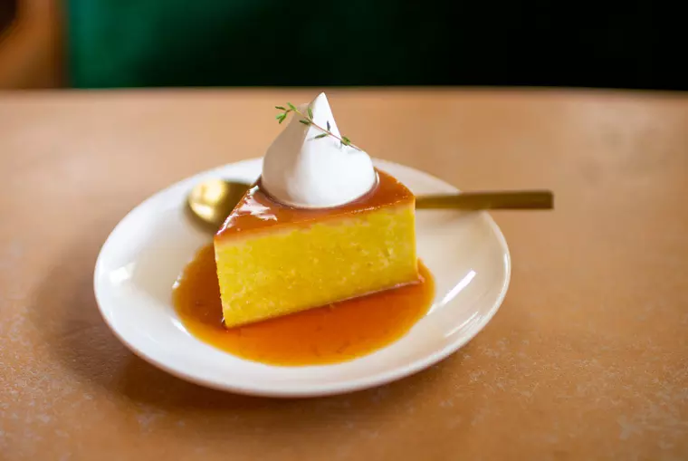 ▲「かぼちゃプリン(生クリーム添え)」450円※税込