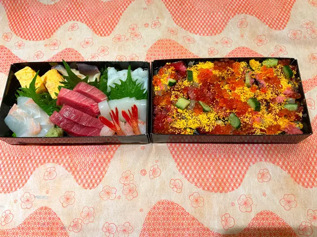 ▲「バラちらしとお刺身のセット」5,400円(税込)
※お刺身はおまかせセットになります。