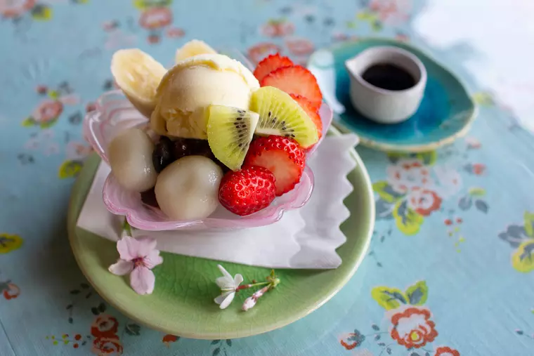 ▲「クリームあんみつセット(クリームあんみつ+ドリンク)」900円(税込)
※ランチセットのデザートにする場合、ランチ価格に+650円