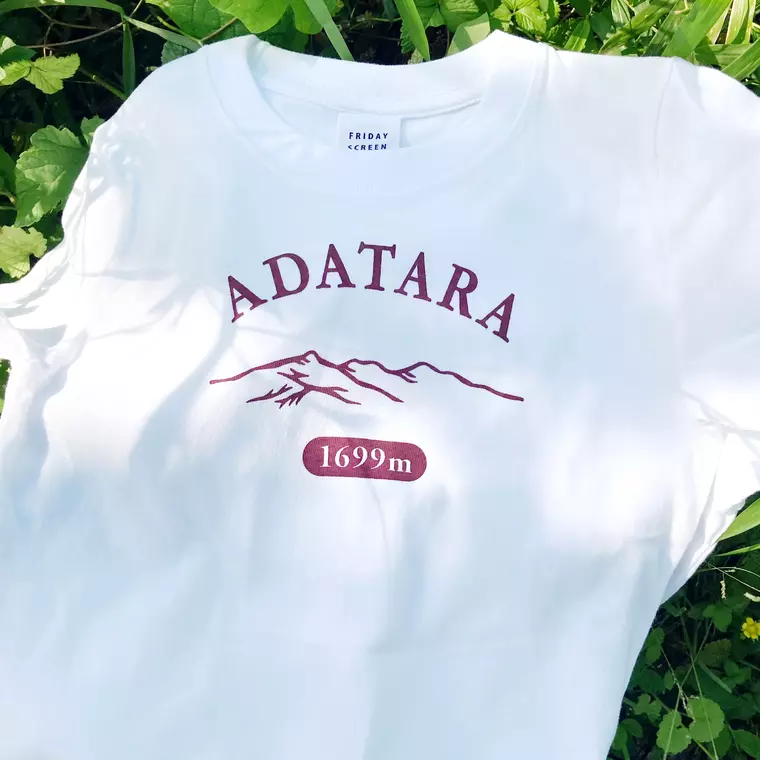 福島の山TEE「ADATARA TEE」
3,080円、キッズ2,090円（共に税込）
サイズ：S M L、（キッズ）80 90 100 110