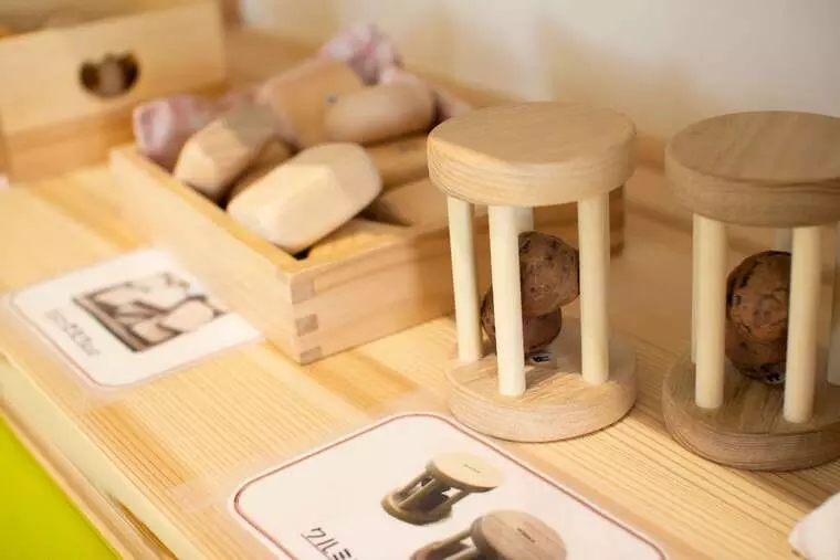 パーク内には、赤ちゃんの五感を刺激するおもちゃを中心に集められています。