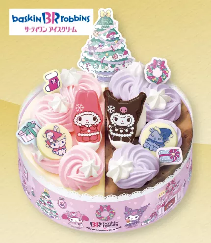 マイメロディ・クロミ クリスマスツインケーキ 4号 3,500円(税込)
※予約・変更締切12月20日(火)