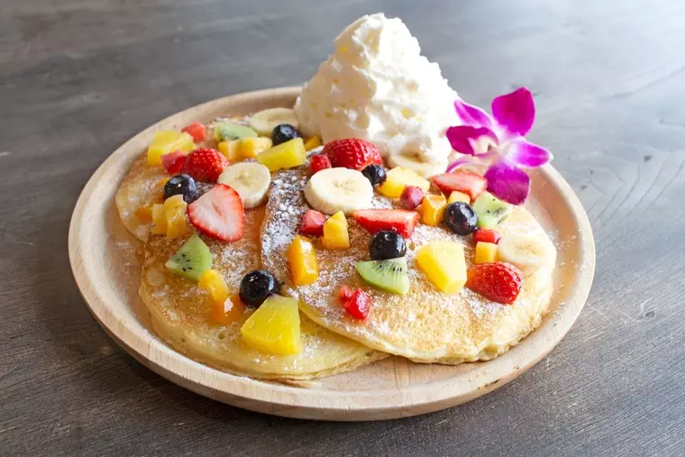 ■「トロピカルパンケーキ」...1,280円(税込)
※パンケーキ3枚の価格です。