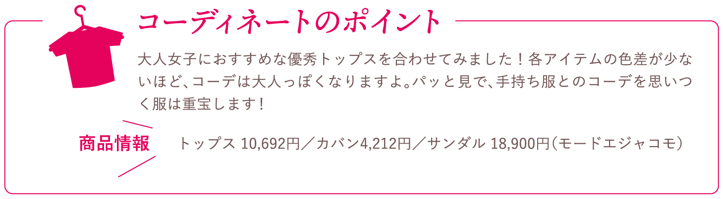 コーディネートのポイント