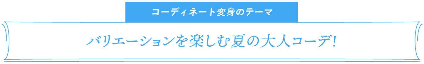 コーディネート変身のテーマ