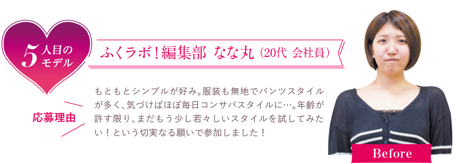 5人目のモデル ふくラボ!編集部 なな丸