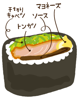 編集部 小梅くんオススメの「ガッツリ！豚カツおにぎらず」