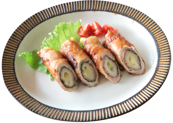 ちくわのチーズ肉巻き